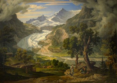 Il ghiacciaio Grindelwald nelle Alpi da Joseph Anton Koch
